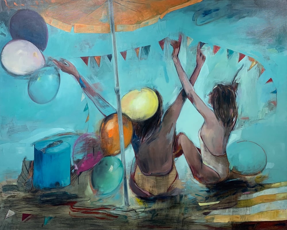 Image of Painting / maleri / "The celebration – Lost in celebration VI" / 195x155 cm