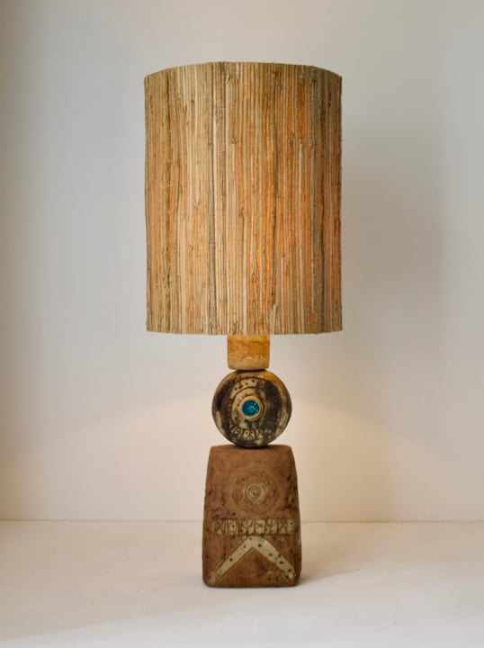 Image of Early Totem Table Lamp by Bernard Rooke, England 1960s