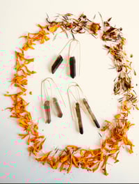 Image 1 of Smoky Quartz portal earrings  SQPE-001
