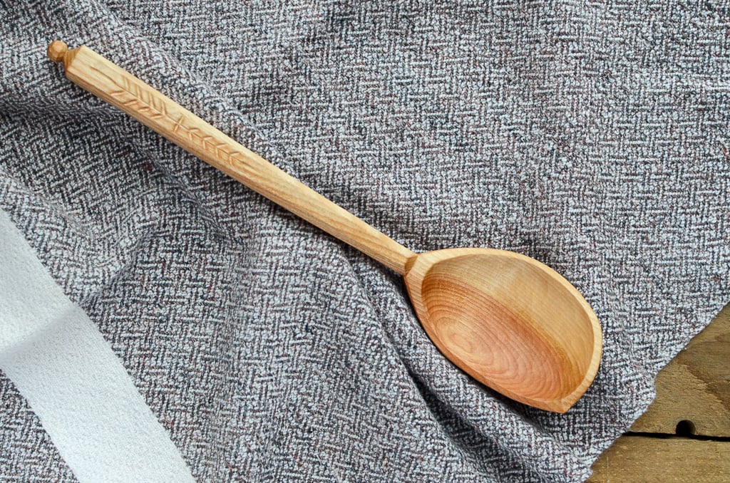 Large Black Birch Cooking Spoon - #34