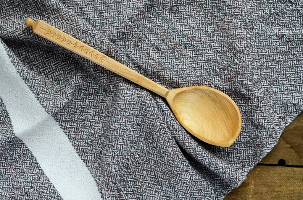 Large Black Birch Cooking Spoon - #35