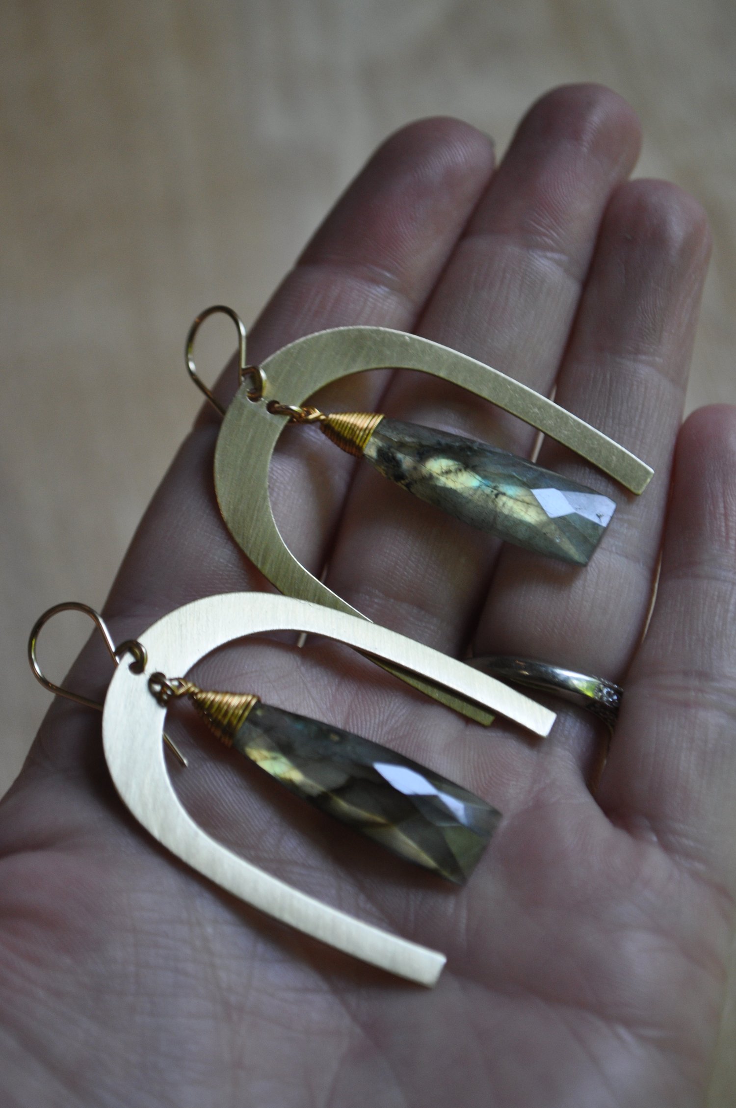 Image of The Rambler Dangles - Featuring Labradorite Triangles