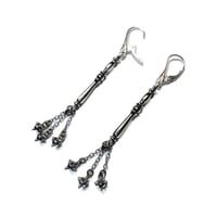 Image 2 of Flail earrings in sterling silver or gold