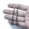Flail earrings in sterling silver or gold