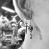 Mircalla earring pair in sterling silver or gold with garnet
