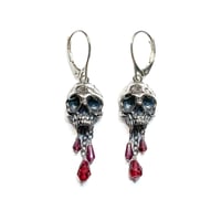 Image 1 of FINAL SALE: Mircalla earring pair in sterling silver or gold with garnet