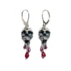 Mircalla earring pair in sterling silver or gold with garnet
