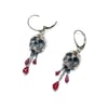 Mircalla earring pair in sterling silver or gold with garnet