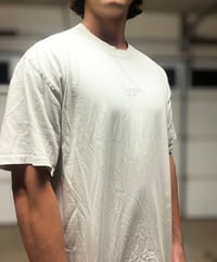 Image 1 of Stealth Fade Embroidered Oversized Tee - Bone