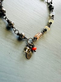 Image 9 of opal tourmaline and pyrite charm bracelet