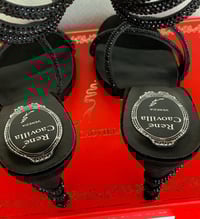 Image 2 of BLACK SPARKLE TWIST HEELS