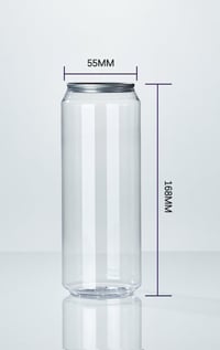 Image 2 of  Transparent Plastic Cans Suitable for Milk Tea Coffee Cake Smoothie PET Cans With Lid 500ML