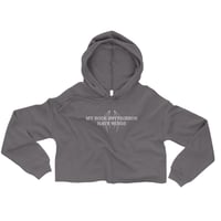 Image 5 of Officially licensed | Melissa Roehrich | Book Boyfriend | Cropped Hoodie | Printed