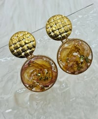 Image 1 of ROSE GOLD FLORAL DANGLES