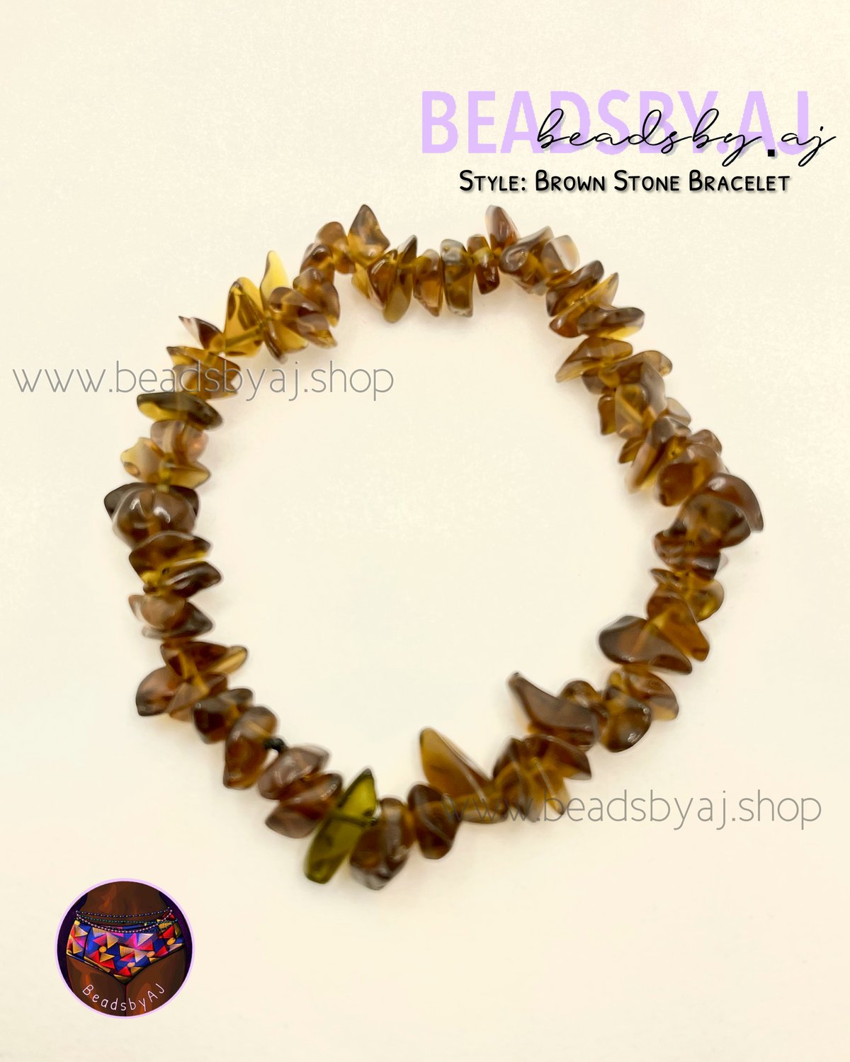 Image of All Brown Stone Bracelet 