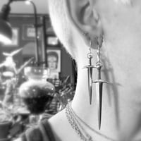 Image 4 of Sword earring in sterling silver or gold