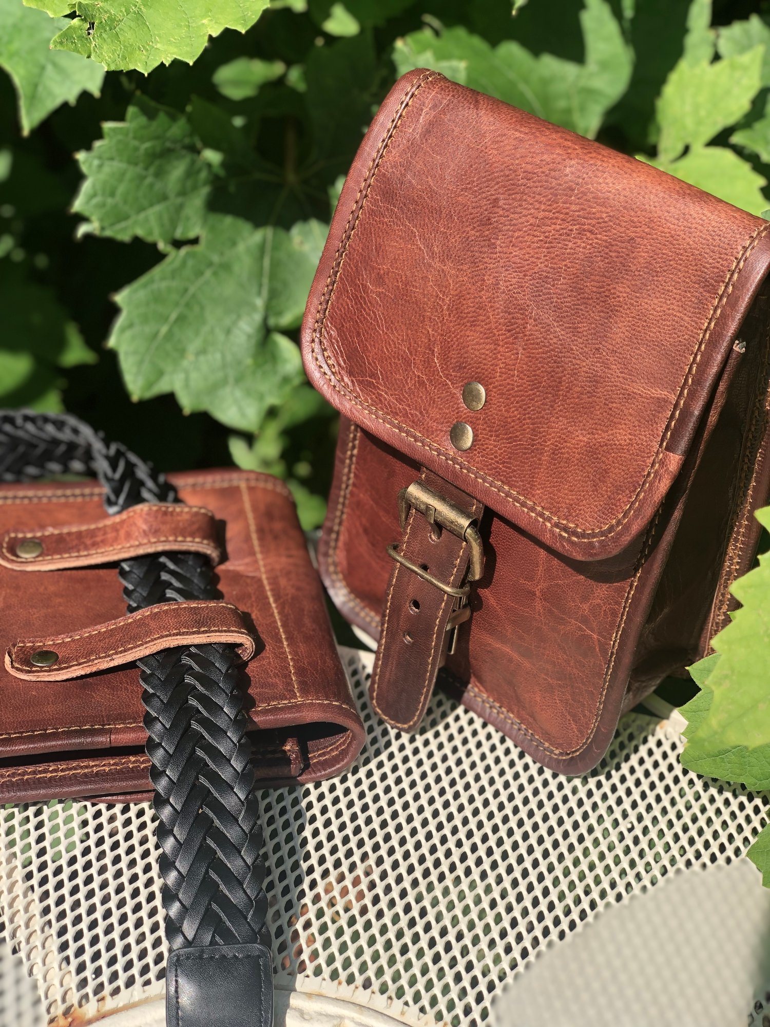 Image of 7”x5.5” - Handmade Leather Belt Bag/Bumbag #1