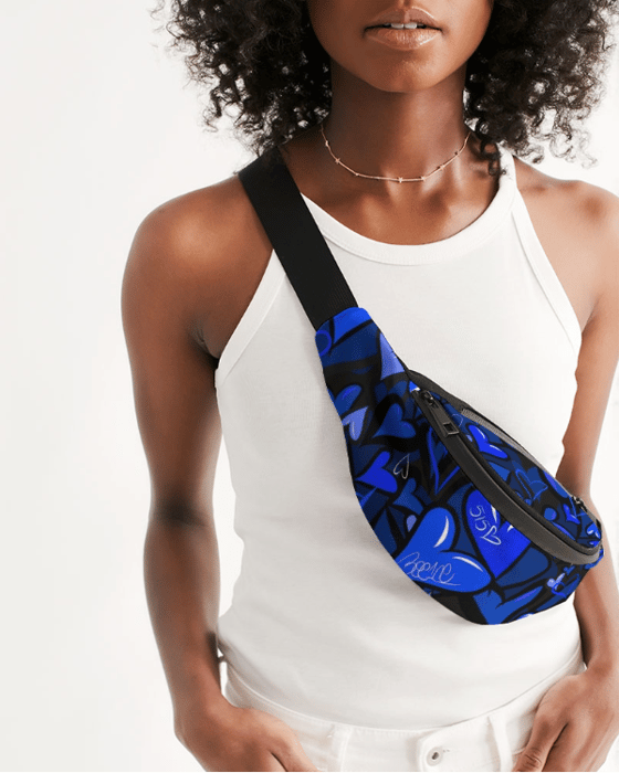 Image of Bee1ne Spread More Love crossbody sling bag (Nipsey Blue)