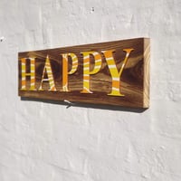 HAPPY sunshine wooden sign, retro sunshine pattern, summer decor