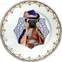 Image 1 of Lord Pug - Carlino  - Vintage Spanish Porcelain Plate - #0755