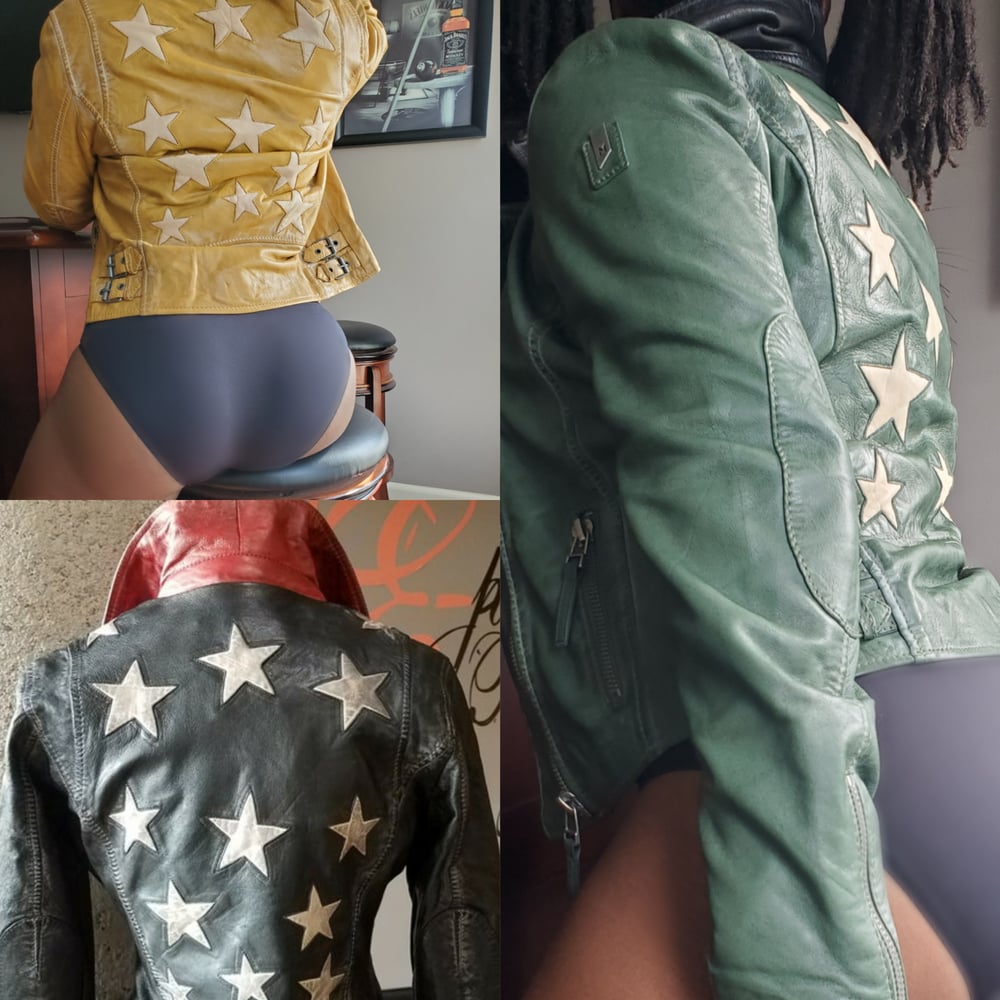 Image of The Vintage 'Stars' Leather Jacket