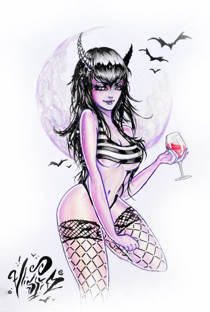 Image of "Vampire Babe" Holographic Print
