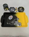 INSPIRED STEELERS ROLLING TRAY SET