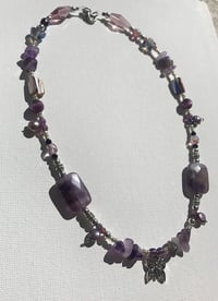 Image 1 of butterfly amethyst choker