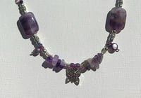 Image 2 of butterfly amethyst choker