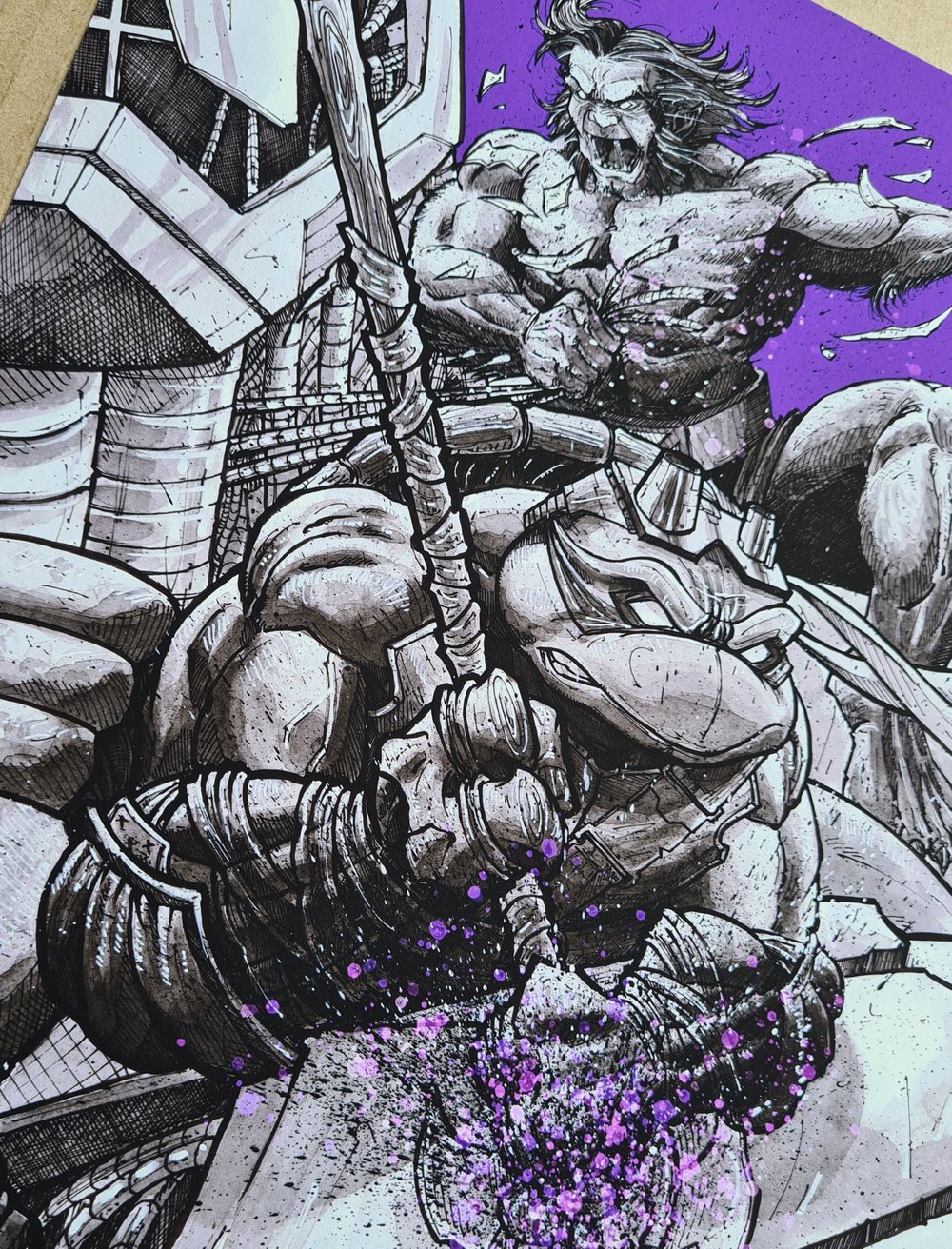 Donatello/beast team up fine art giclee print 