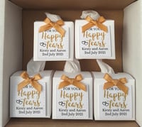 Image 5 of Personalised Wedding Happy tears tissues, wedding happy tears tissues, wedding guest tissues