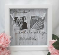 Image 2 of Personalised Engagement Frame,Engagement Gift,Engagement LED Frame