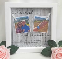 Image 1 of Personalised Engagement Frame,Engagement Gift,Engagement LED Frame