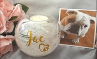 Image 5 of Personalised pet loss glass tealight holder 