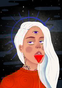 Image 2 of Third eye girl with lollipop