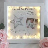 Image 1 of Personalised new baby frame, star frame, new baby gift, twinke twinkle frame