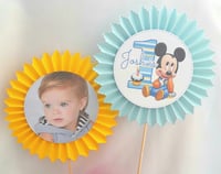 Image 4 of Personalised Baby Mickey Cake Topper,Baby Mickey Party,Baby Mickey 1st Birthday  Centrepiece
