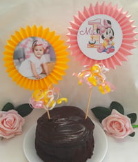 Image 1 of Personalised Baby Minnie Cake Topper,Baby Minnie Party,Baby Minnie Centrepiece