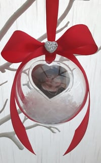 Image 2 of 8cm Beautiful Personalised Loss Bauble,Remembrance Christmas Ornament,Memory Bauble,Memorial Bauble