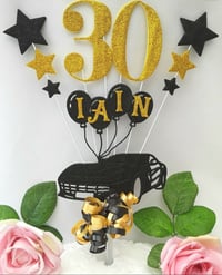 Image 1 of Personalised Sports Car Cake Topper, Glitter sports  car cake topper
