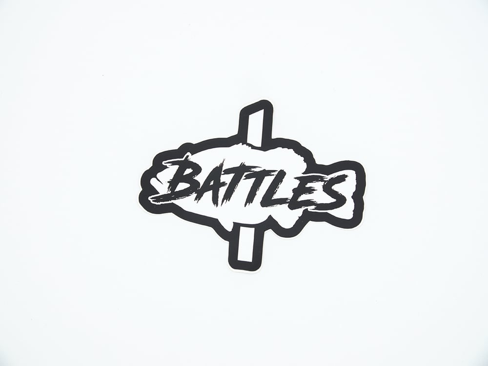 Image of Battles Fish Sticker (WHITE)