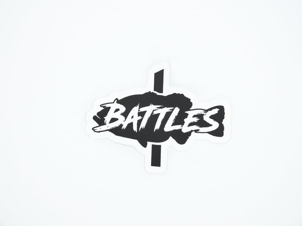 Image of Battles Fish Sticker (BLACK)