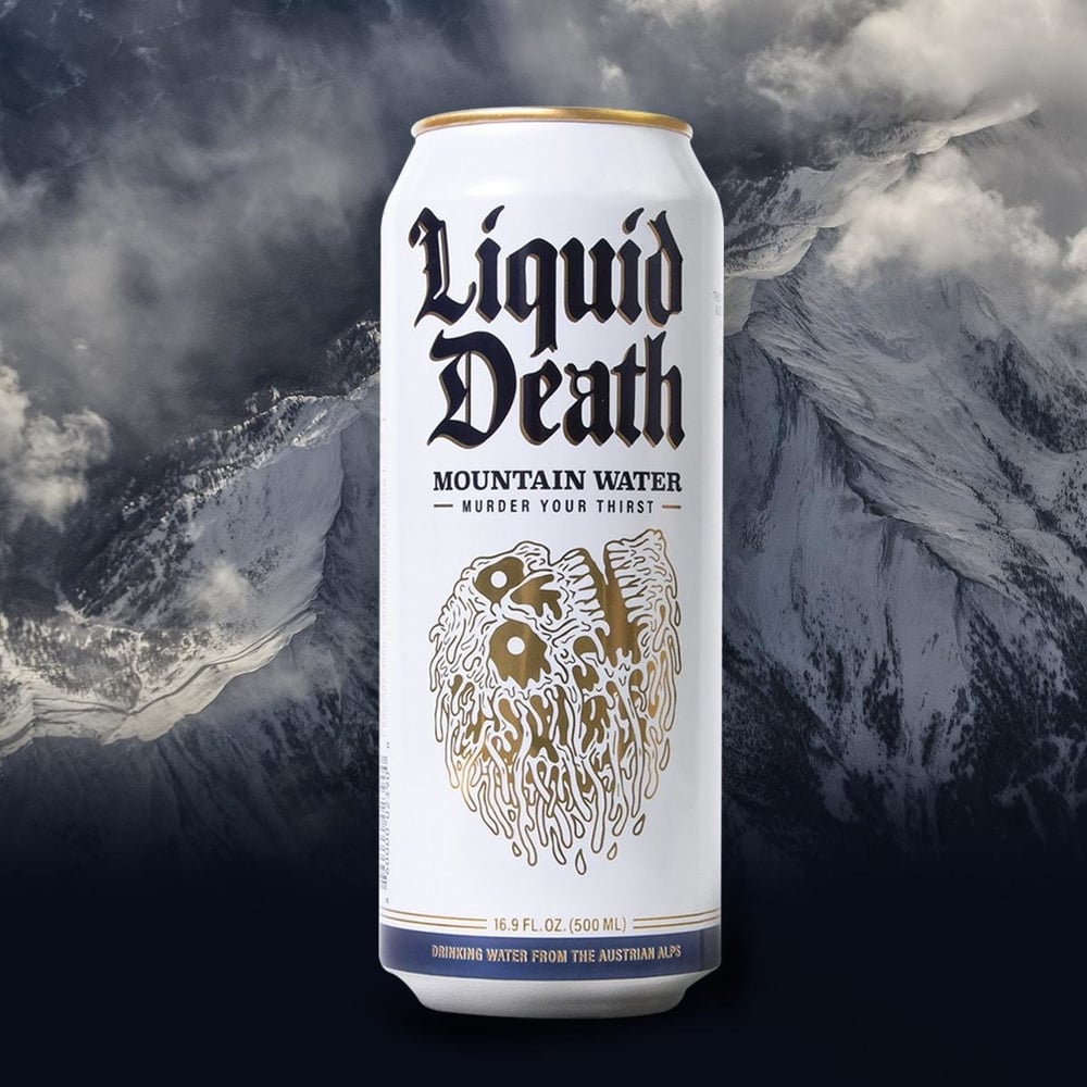 Liquid Death Mountain Water, Tallboys