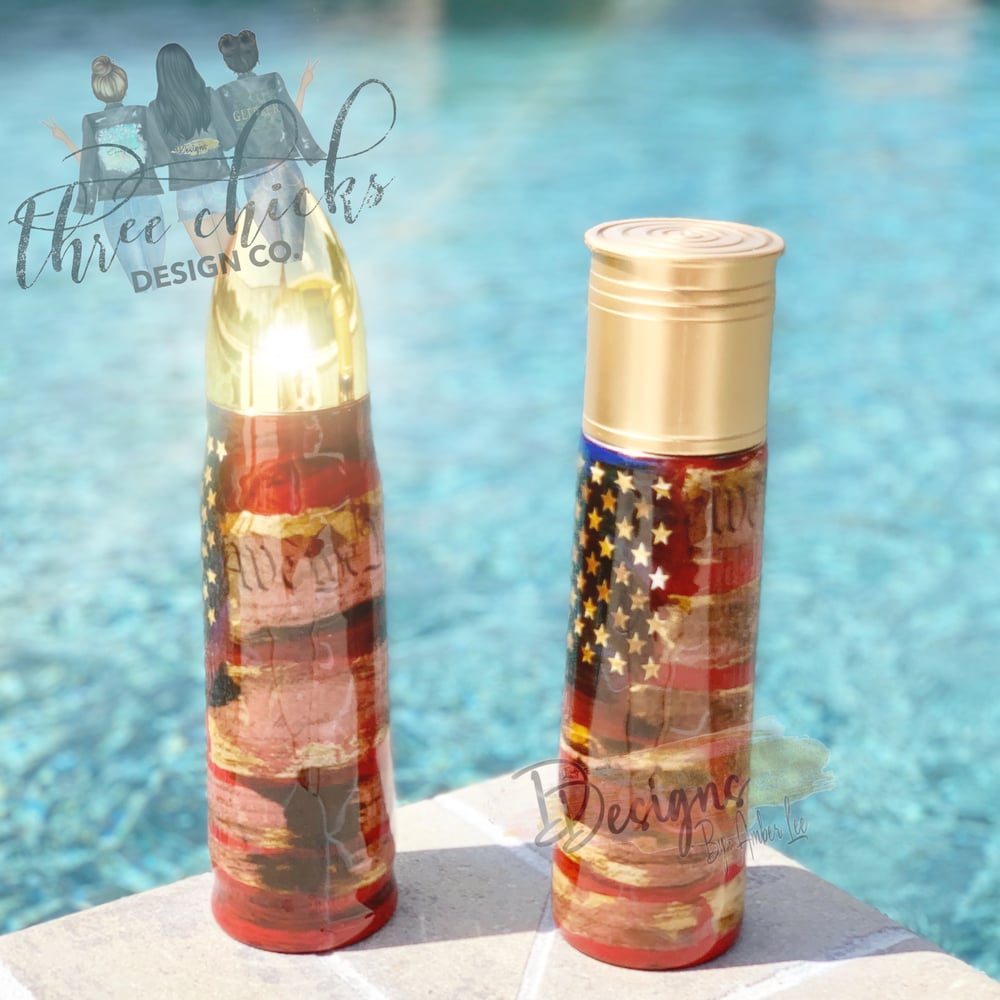 Image of Distressed flag tumbler