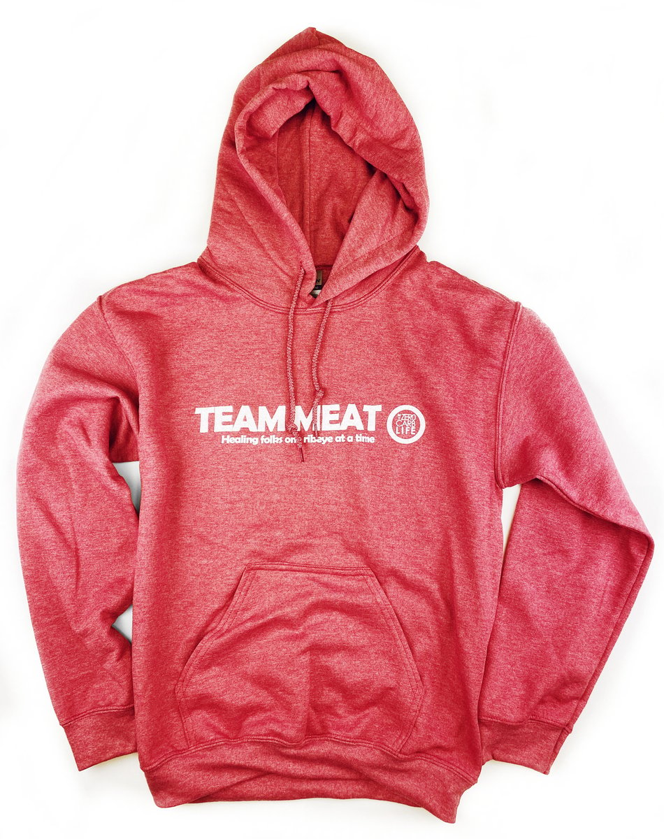 TEAM MEAT - Standard Unisex Hoodie - Red | My Zero Carb Life