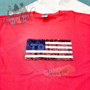 Image of sequin TRUMP tee designs 