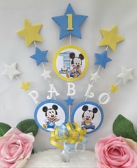 Image 1 of Personalised Baby Mickey Mouse Cake Topper, Baby Mickey Party Decor