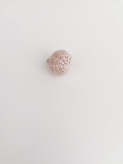 Image of Crochet Ring in Shiny Sand, Medium Size 