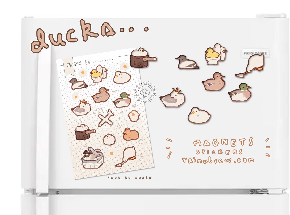ducks, Sticker Sheet & Magnets