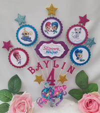 Image 1 of Personalised Shimmer & Shine Cake Topper